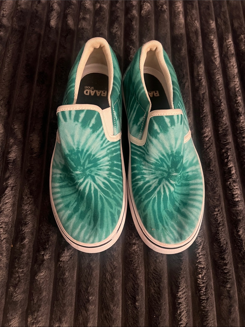 RAAD Slip-On Sneakers in Teal Tie-Dye